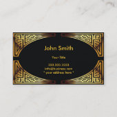 Dekoratives Gold-u. schwarzer Visitenkarte (Rückseite)