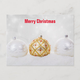 Dekoratives Gold und Silberball Frohe Weihnachten