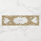 Dekoratives Gold-Wasser-Flaschenetikett Wasserflaschenetikett (Einzelnes Label)