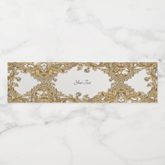 Dekoratives Gold-Wasser-Flaschenetikett Wasserflaschenetikett (Einzelnes Label)