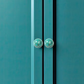 Dekoratives Gold Web über Aquamarines Schwarzes Or Keramikknauf