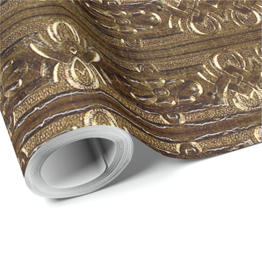 Dekoratives Golden Brown Muster Elegante Geschenkpapier (Rolleneckpunkt)