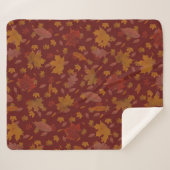 Dekoratives goldenes Herbst-Blätter auf Sherpadecke (Vorderseite (Horizontal))