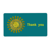 Dekoratives goldenes Sonnensymbol (Vorne)