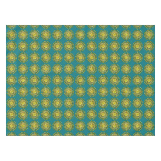 Dekoratives goldenes Sonnensymbol Tischdecke (Vorderseite (Horizontal))