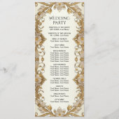 Dekoratives Goldhochzeitsprogramm für weiße Blume Programm (Rückseite)