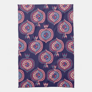 Dekoratives Granatmuster Geschirrtuch