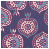 Dekoratives Granatmuster Stoff (Nahaufnahme)