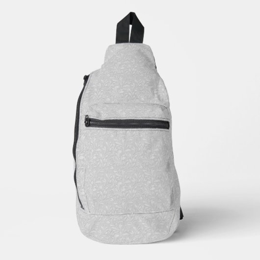 Dekoratives Grau Crossbody Bag (Vorderseite)