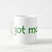Dekoratives Grün Hast du Geld? Kaffeetasse (Vorderseite Links)