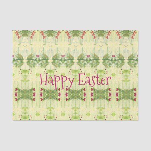 Dekoratives Grünes Muster Seidenpapier (Vorderseite)