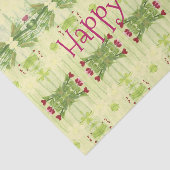 Dekoratives Grünes Muster Seidenpapier (Ausschnitt)