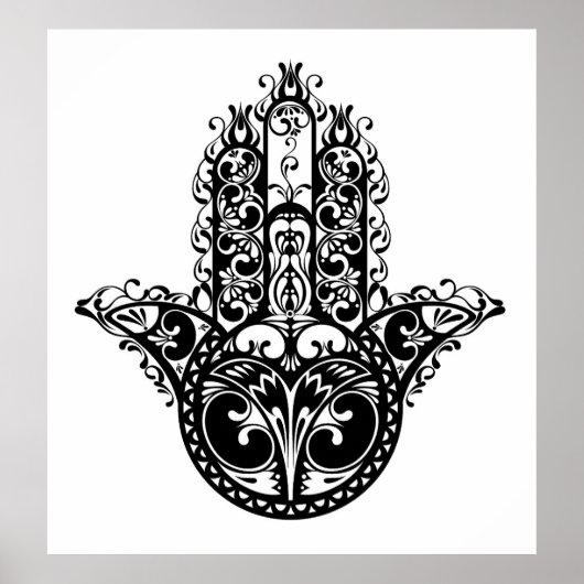 Dekoratives Hamsa Design 2 Poster (Vorne)