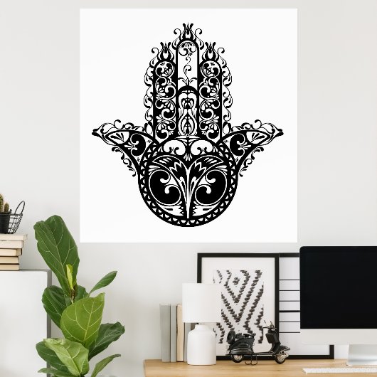 Dekoratives Hamsa Design 2 Poster (Heimbüro)