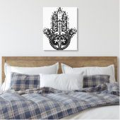 Dekoratives Hamsa Design 6 Leinwanddruck (Insitu (Schlafzimmer))