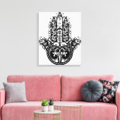 Dekoratives Hamsa Design 6 Leinwanddruck (Insitu (Wohnzimmer))