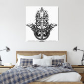 Dekoratives Hamsa Design 6 Leinwanddruck (Insitu (Schlafzimmer))