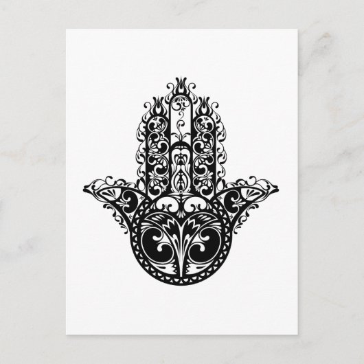 Dekoratives Hamsa Design Postkarte (Vorderseite)