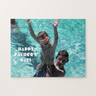 Dekoratives Happy Vatertag Familie Foto Puzzle