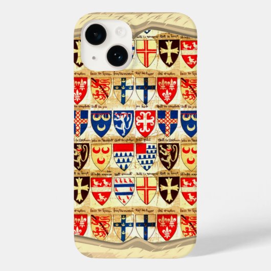Dekoratives Heraldik-Muster Case-Mate iPhone Hülle (Rückseite)
