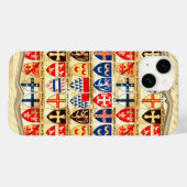 Dekoratives Heraldik-Muster Case-Mate iPhone Hülle (Rückseite (Horizontal))
