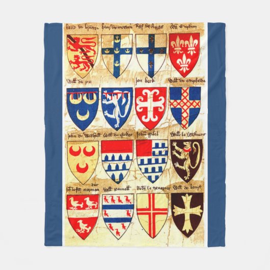 Dekoratives Heraldik-Muster Fleecedecke (Vorderseite)