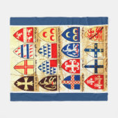Dekoratives Heraldik-Muster Fleecedecke (Vorderseite (Horizontal))