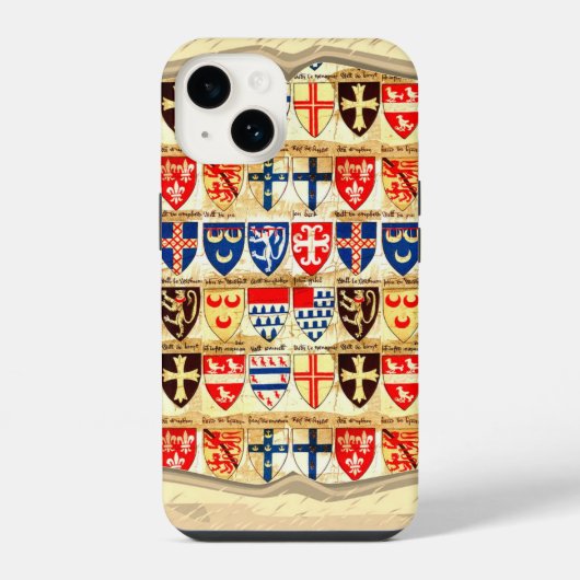 Dekoratives Heraldik-Muster iPhone Hülle (Rückseite)