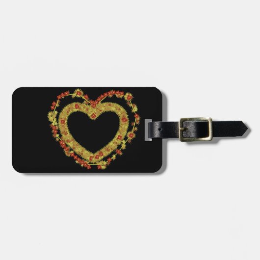 Dekoratives Herz Gepäckanhänger (Vorderseite horizontal)