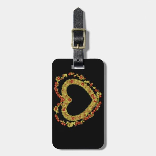 Dekoratives Herz Gepäckanhänger (Vorderseite vertikal)