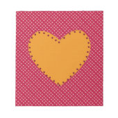 Dekoratives Herz Notizblock (Vorderseite)