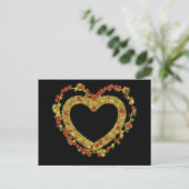 Dekoratives Herz Postkarte (Stehend Vorderseite)