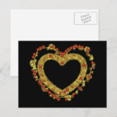 Dekoratives Herz Postkarte (Vorne/Hinten)