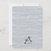 Dekoratives Herzund Schlüsselhousewarming-Party Einladung (Rückseite)