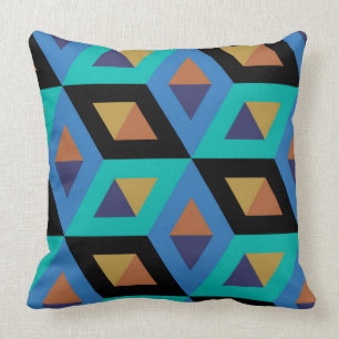 Dekoratives Hexagon-Mosaik-Muster Kissen