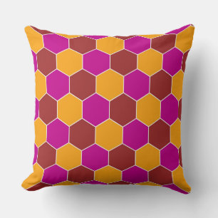 Dekoratives Hexagons Mosaikmuster #10 Kissen