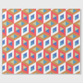 Dekoratives Hexagons-Mosaikmuster #4 Geschenkpapier (Flach)