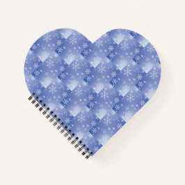 Dekoratives Holiday Snowflake Heart Shape Notebook Notizblock