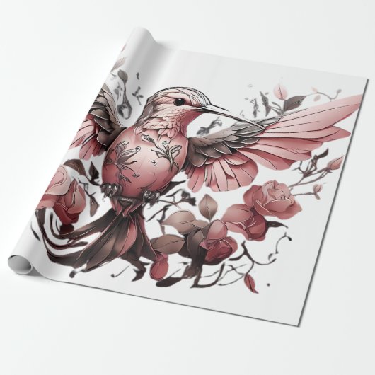 Dekoratives Hummingbird-Wrapping Paper Geschenkpapier (Ungerollt)