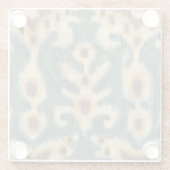 Dekoratives Ikat Fabric Design von Chariklia Zarri Glasuntersetzer (Rückseite)