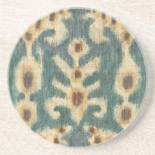 Dekoratives Ikat Fabric Design von Chariklia Zarri Sandstein Untersetzer