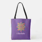Dekoratives indisches Mandala Tasche (Rückseite)