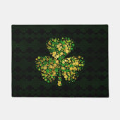 Dekoratives irisches Kleeblatt - Klee-Gold und Fußmatte (Vorderseite)