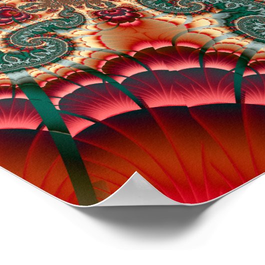 Dekoratives Kaleidoskopmuster Poster (Ecke)