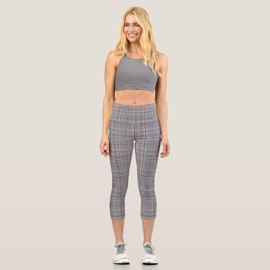 Dekoratives Karo Capri Leggings (Vorderseite)