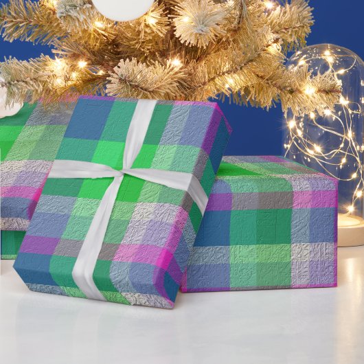 Dekoratives Karo Geschenkpapier (Feiertage)