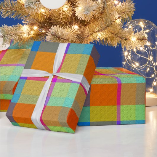Dekoratives Karo Geschenkpapier (Feiertage)