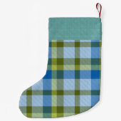 Dekoratives Karomuster Kleiner Weihnachtsstrumpf (Rückseite)