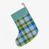 Dekoratives Karomuster Kleiner Weihnachtsstrumpf (Rückseite (Hängend))