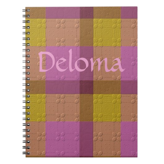 Dekoratives Karomuster Notizblock (Vorderseite)